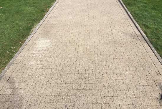 Chemin de dalle nettoyé